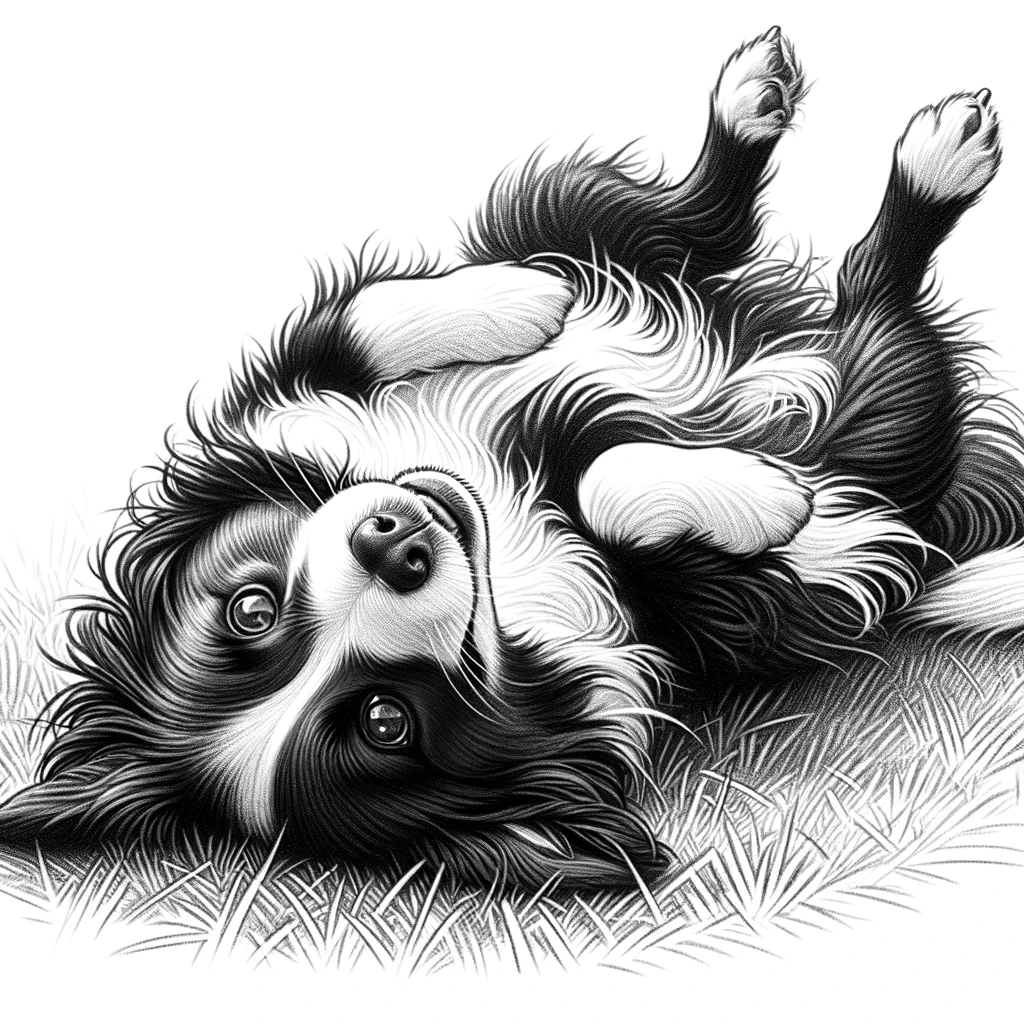 Digital Pencil Sketch Bellyrub